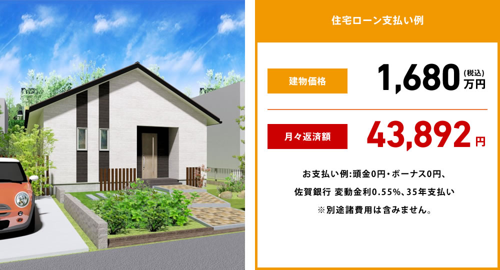 月々返済額　43,892円