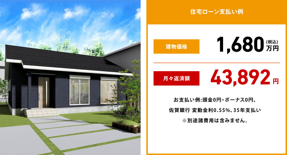 月々返済額　43,892円